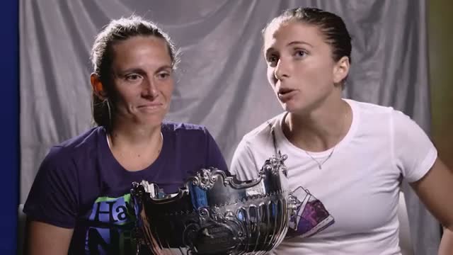 Watch Sara Errani and Roberta Vinci interview (final) - 2014 Australian Open Video Video