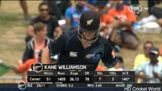 Watch Kane Williamson 77 vs India - 2nd ODI Hamilton - 22 January 2014 Video Video