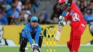 Watch Dwayne Bravo 47 off 33 balls vs Adelaide Strikers - KFC T20 Big Bash 2013/14 Video