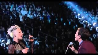 Watch P!nk & Nate Reuss Performing at Grammy's 2014 - 'Just Give Me A Reason' Video Video