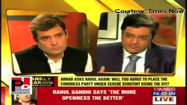 Watch Rahul Gandhi: Political party should come under RTI Video