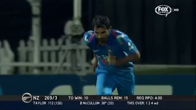 Watch Brendon McCullum Innings of 49 runs Off 36 Balls - NZ v IND 2014 4th ODI Hamilton - 28 Jan 2014 Video
