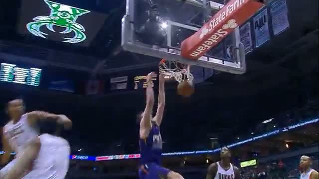 Watch NBA: Miles Plumlee With the Double-Pump Jam! Video