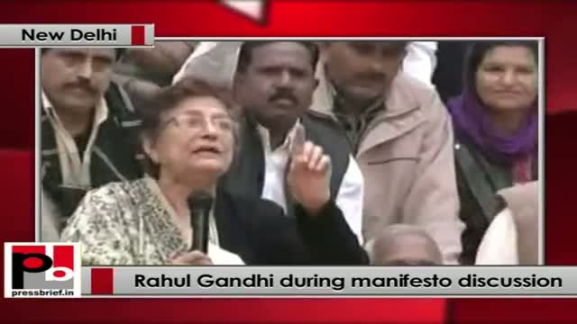 Watch Rahul Gandhi interacts with labour union representatives in Delhi on Congress manifesto Video
