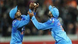 Watch Epic Drop Catch Fail - Jadeja & Rayudu vs New Zealand - IND vs NZ 4th ODI 2014 - 28 January 2014 Video