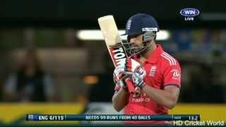 Watch Ravi Bopara 65* off 27 balls vs Australia - AUS vs ENG  1st T20I Hobart 2014 Video