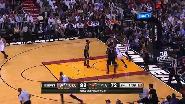 Watch NBA: Kevin Durant and LeBron James Combine for 14 Points in 2 Minutes Video