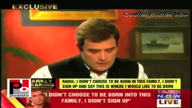 Watch Rahul Gandhi: I am absolutely against the concept of Dynasty Video