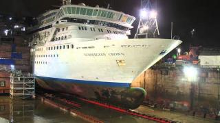 Watch Cruise Ship Cut in Half, Then Stretched 99 Feet Video