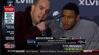 Watch 9/11 Conspiracy Theorist Interrupts Super Bowl Press Conference Video