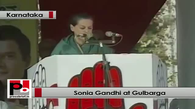 Watch Sonia Gandhi : People of Karnataka are politically well educated Video