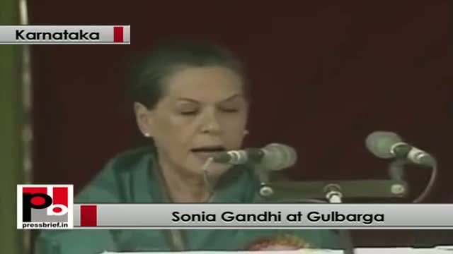 Watch Sonia Gandhi: We have established Rs 500 cr. worth central university in Gulbarga Video