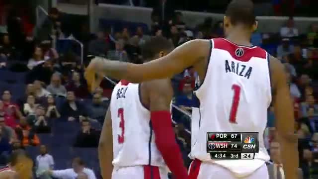 Watch NBA: Bradley Beal Throws Down the Man's Jam on the Break Video