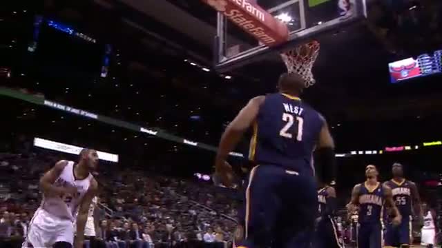 Watch NBA: Dennis Shroder Threads the Needle to Mike Scott Video