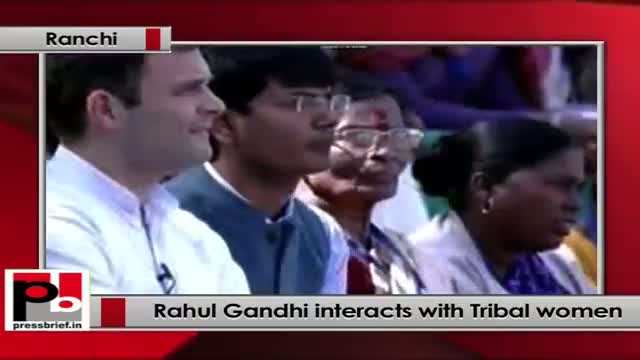 Watch Rahul Gandhi interacts with tribal women in Ranchi Video
