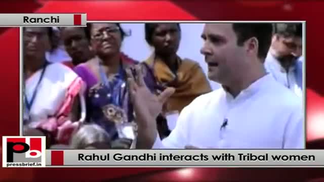 Watch Rahul Gandhi interacts with Tribal women in Ranchi, says women empowement must for development Video