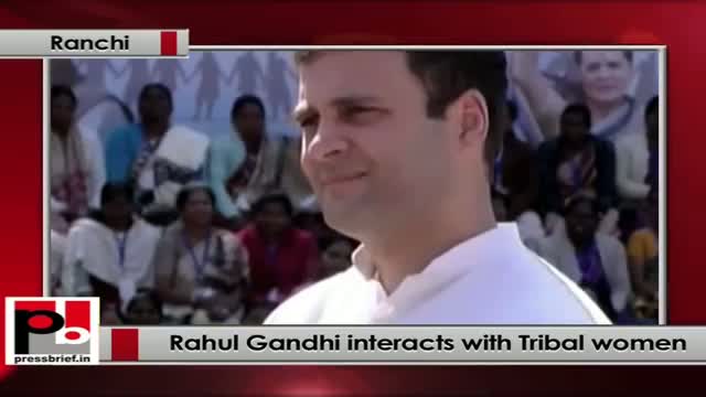 Watch Rahul Gandhi in Ranchi interacts with tribal women from Jharkhand Video