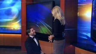 Watch Boyfriend Surprises Weather Girl with Surprise Proposal - on live TV Show (Valentine Day Special) Video