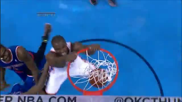 Watch NBA: Durant Sets Up Serge Ibaka for the HUGE Smash Video