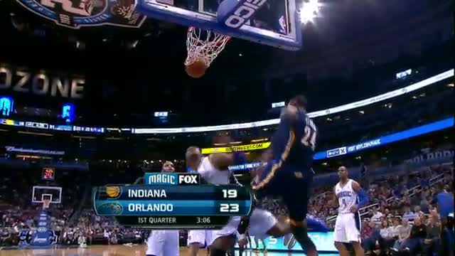 Watch NBA: Paul George Throws Down On Top of Big Baby Davis Video