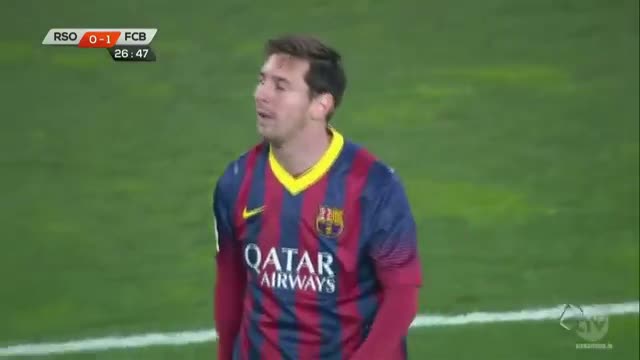 Watch Lionel Messi Amazing Goal vs Real Sociedad - Barcelona Vs Real Sociedad 1-1 All Goals 2/12/2014 Video
