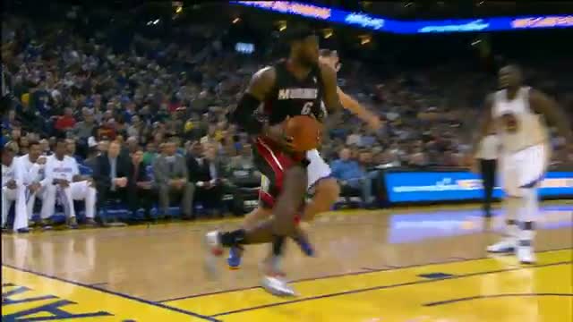 Watch NBA: LeBron's Near Triple-Double Helps the Heat Over the Warriors Video