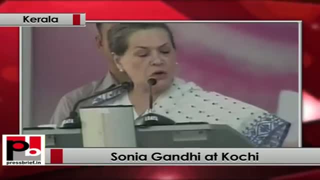 Watch Sonia Gandhi in Kerala speaks at the launch of Nirbhaya Keralam, Surakshitha Keralam Project Video