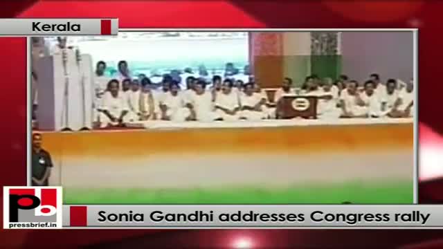 Watch Sonia Gandhi kick-starts Congress campaign in Kerala, attacks BJP's divisive politics Video