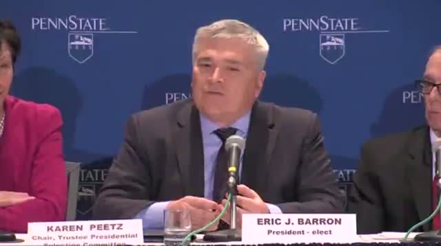 Watch Eric Barron Named New Penn State President Video Video