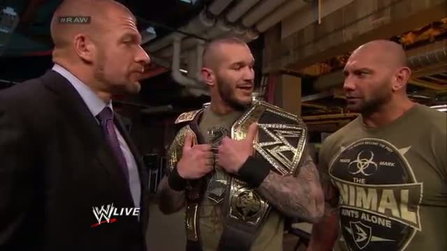 Watch Batista confronts Randy Orton: WWE Raw, Feb. 17, 2014 Video
