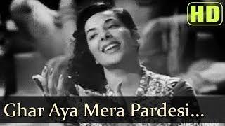 Watch Ghar Aaya Mera Pardesi (HD) - Nargis - Raj Kapoor - Awaara songs - Lata - Manna Dey Video