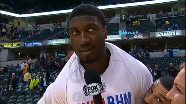Watch NBA: Paul George, Lance Stephenson, and George Hill Videobomb Roy Hibbert! Video