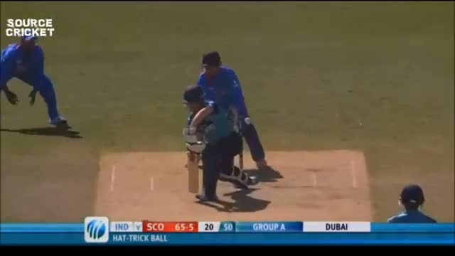Watch Kuldeep Yadav hattrick - India vs Scotland U19 WC Video
