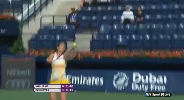 Watch Venus Williams vs Flavia Pennetta (WTA Dubai 2014) Part 3 Video