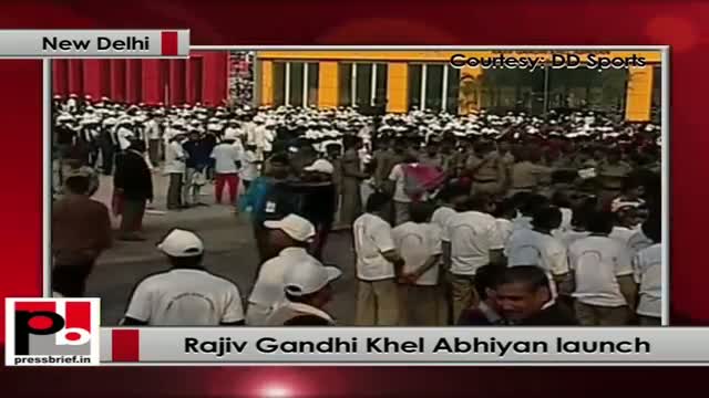 Watch Rahul Gandhi at the launch of Rajiv Gandhi Khel Abhiyan at Jawaharlal Nehru Stadium, New Delhi Video