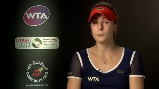 Watch Alize Cornet 2014 Dubai Duty Free Tennis Championships SF Interview Video