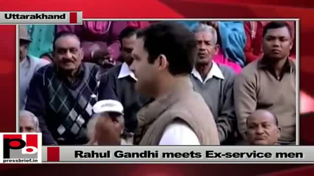 Watch Rahul Gandhi meets ex-servicemen in Dehradun Video