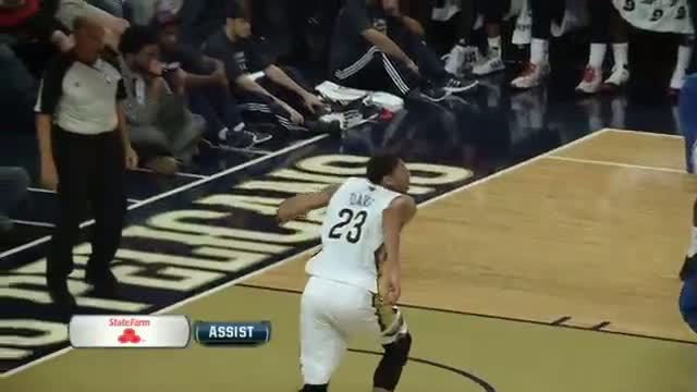 Watch NBA: Anthony Davis Dunks Down the Reverse Off the Alley Oop Video