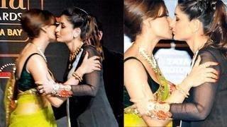 Watch Kareena Kapoor & Bipasha Basu KISS in public video Video