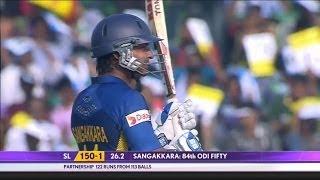 Watch Kumar Sangakkara gets 84th Fifty in ODI career (Asia Cup 2014 - 1st ODI, Pak vs SL) Video