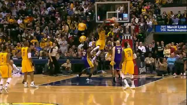 Watch NBA: Paul George Throws Down the Fancy Oop Finish Video