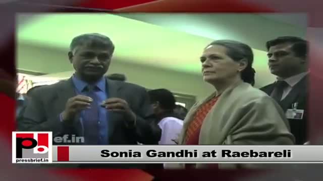 Watch Sonia Gandhi reviews progress of development works in Raebareli Video