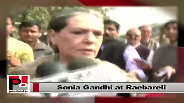 Watch Sonia Gandhi in Raebareli says UP govt not utilizing central funds properly Video