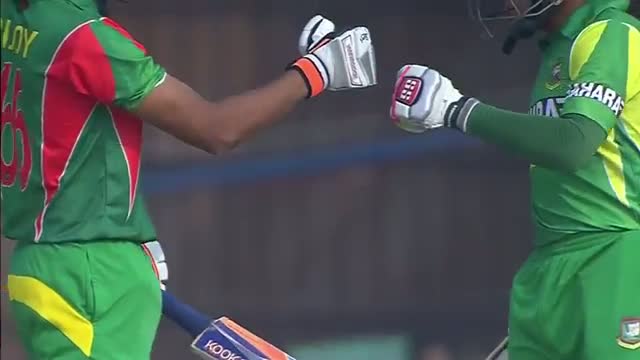 Watch Anamul Haque makes maiden ODI fifty (Asia Cup 2014 - 2nd ODI, Ban vs Ind) Video