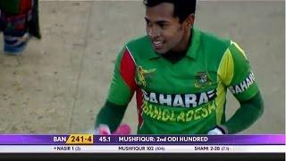 Watch Mushfiqur Rahim 1st ODI century versus India and as a captain (Asia Cup 2014 - 2nd ODI, Ban vs Ind) Video