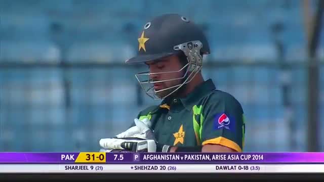 Watch Ahmed Shehzad 50 runs vs Afghanistan (Asia Cup 2014 - 3rd ODI, Afg vs Pak) Video