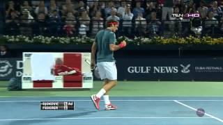 Watch Federer Best Point Federer Vs Djokovic Dubai Open 2014 Semifinals Video