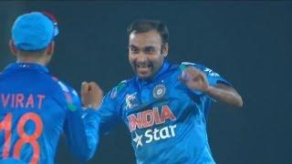 Watch Amit Mishra gets Ahmed Shehzad and Umar Akmal wickets (Asia Cup 2014 - 6th ODI, Ind vs Pak) Video