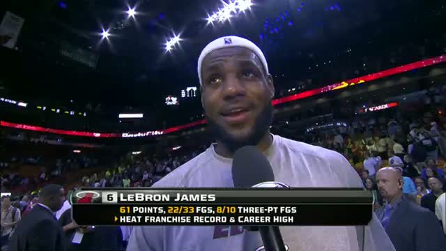 Watch NBA: LeBron James' Postgame Interview After Scoring a Career-High Video