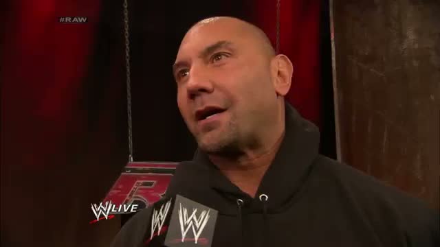 Watch Renee Young talks to No. 1 contender Batista: WWE Raw, March 3, 2014 Video